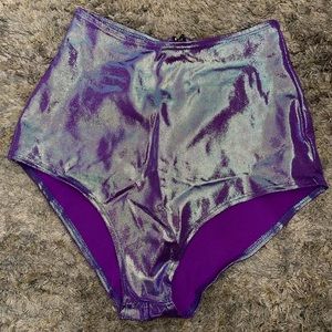 J. Valentine Purple Spectrum High-Waist Short - S/M